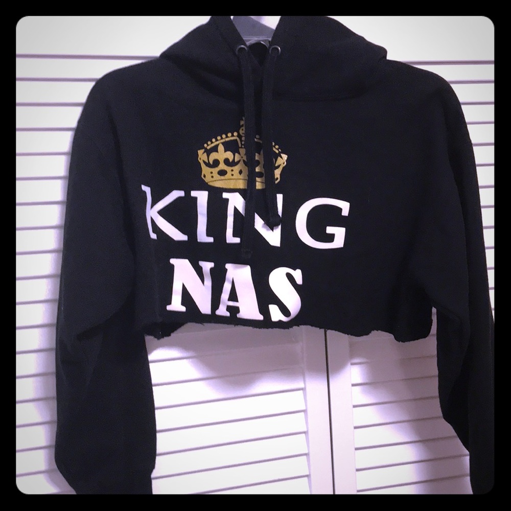 KING NAS crop hoodie